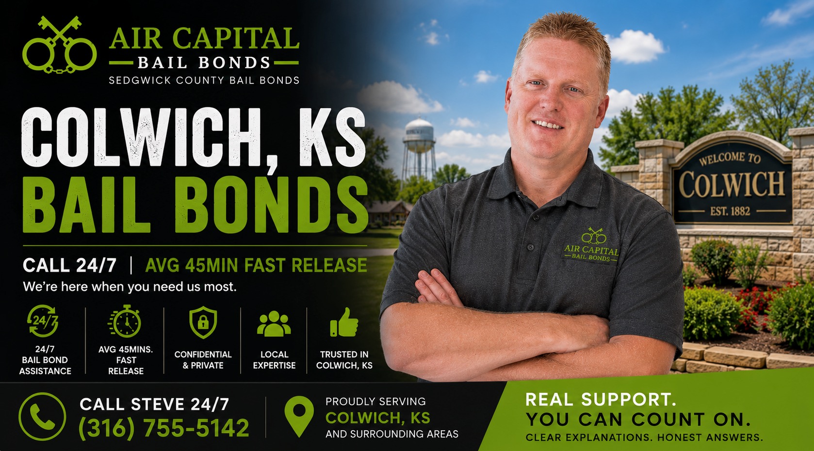 colwich bail bonds kansas steve
